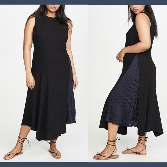 NWD‎ $425 Vince Mixed Panel Sleeveless Dress 16 - Picture 1 of 12
